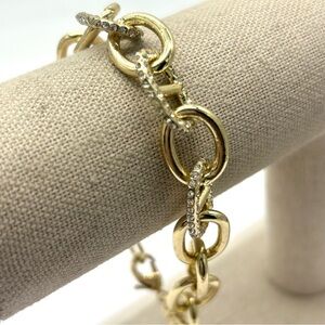 J. Crew Pave and Gold Link Bracelet NWT